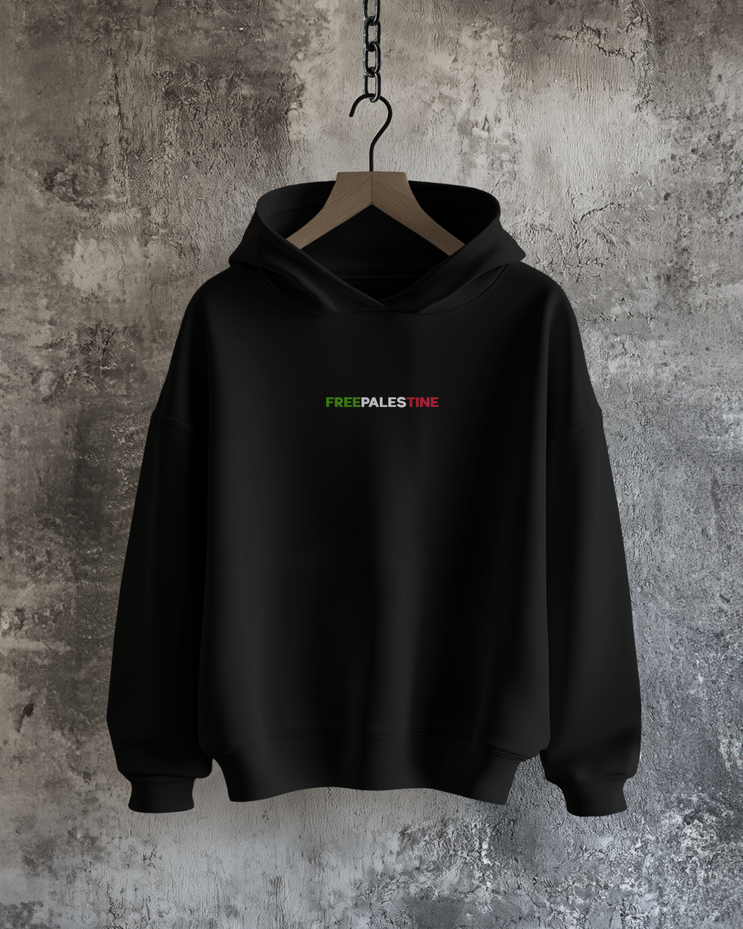 Arewa "Free Palistine" Embroidery Oversized Premium Hoodie - Arewa Lifestyle